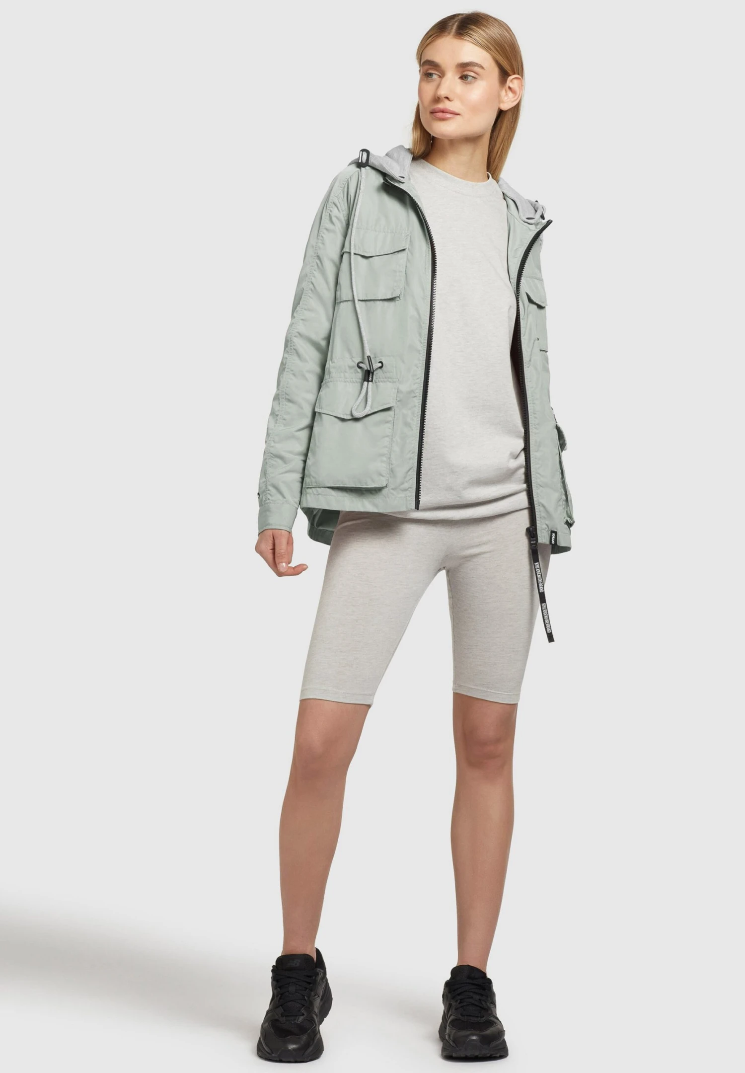 Khujo Flames - Lichte Jas - Blassgrün 2 Khujo Flames - Lichte Jas - Blassgrün - Afbeelding 2