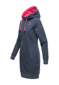 Navahoo Jurk - Dusty Blue Melange -Winterjas Winkel 03083127eaa748ddb7b566e9459a2ff7