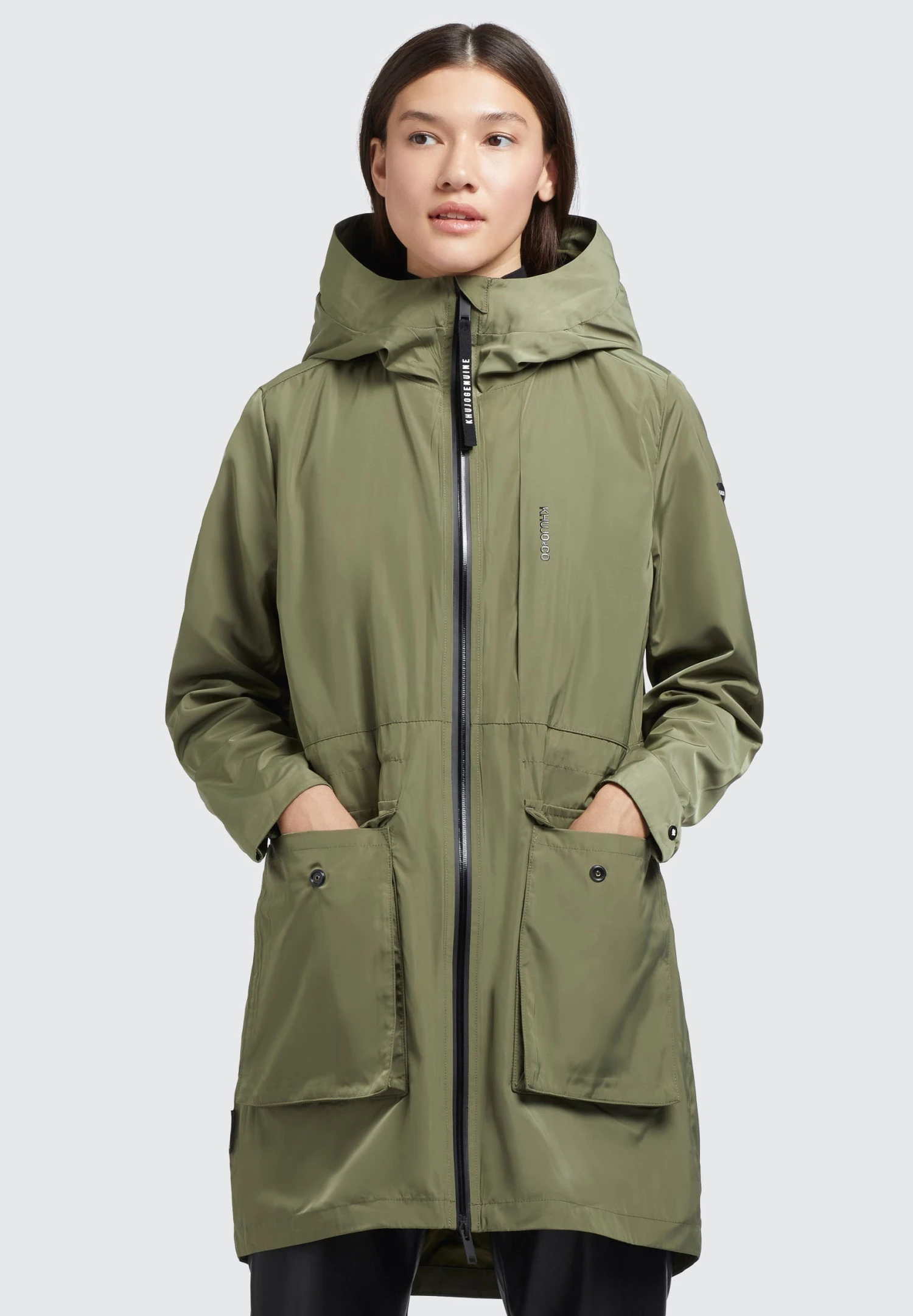 Khujo Mantel Ging - Halflange Jas - Olivgrün 1 Khujo Mantel Ging - Halflange Jas - Olivgrün