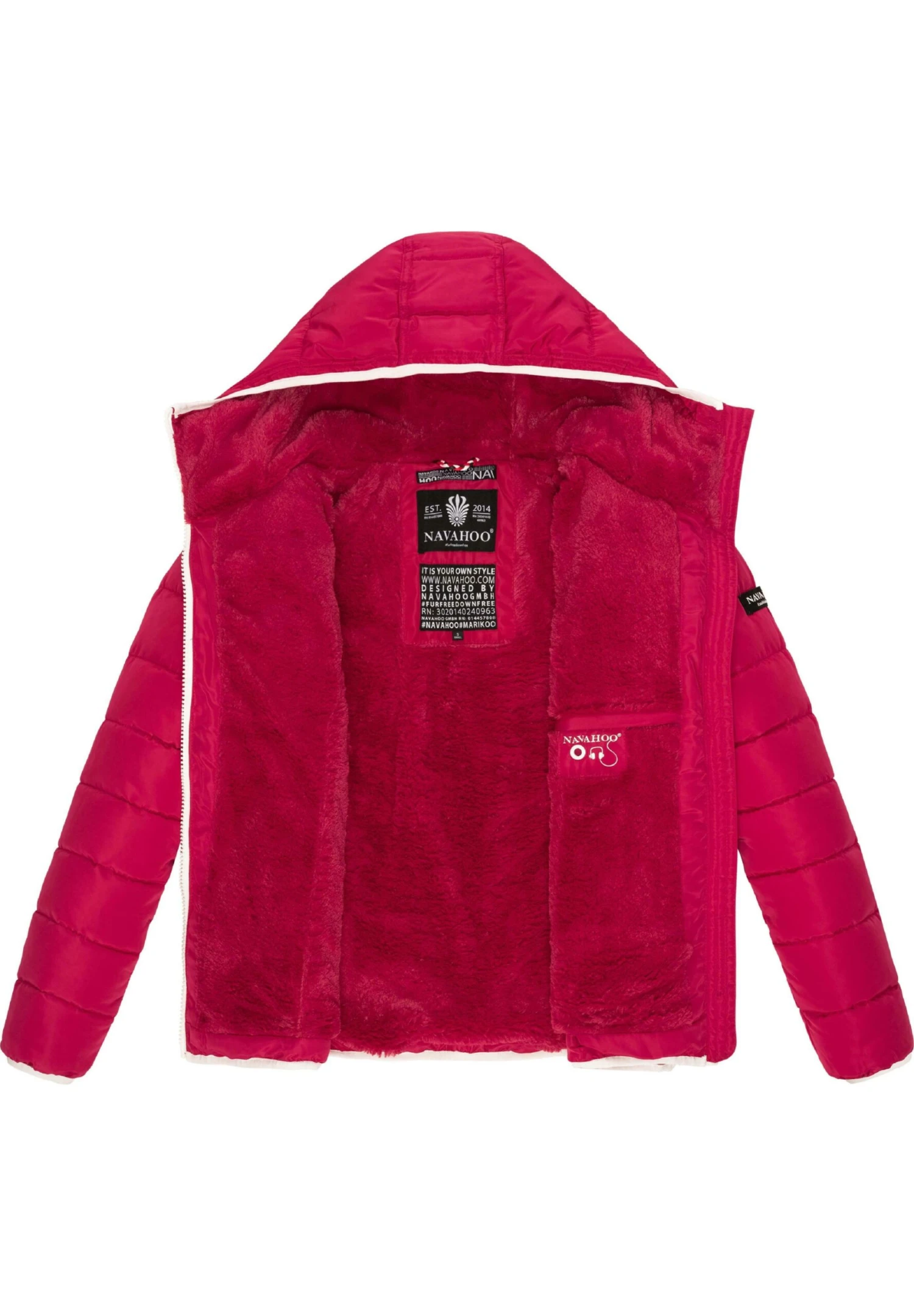 Navahoo Elva - Winterjas - Fuchsia 6 Navahoo Elva - Winterjas - Fuchsia - Afbeelding 6