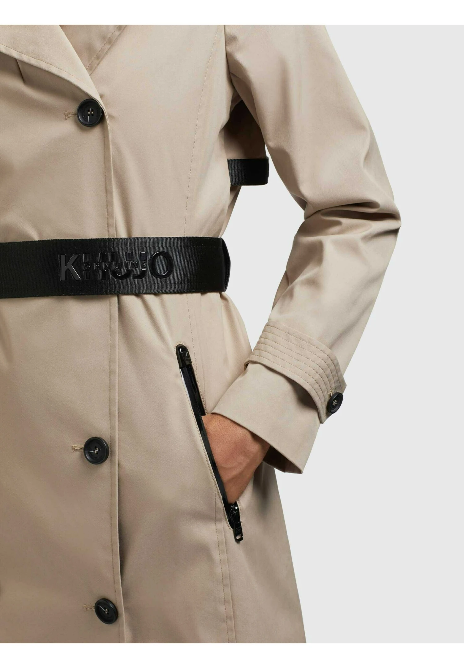 Khujo Trenchcoat - Beige 6 Khujo Trenchcoat - Beige - Afbeelding 6