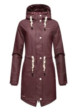 Navahoo Flower Of Ocean - Parka - Dark Red Melange