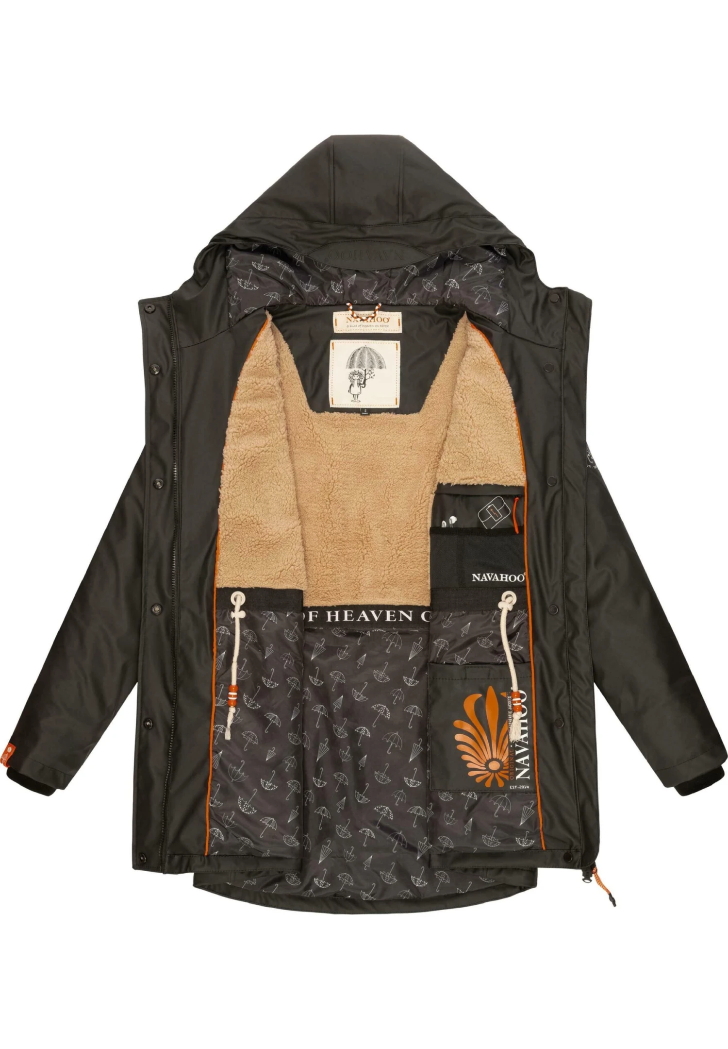 Navahoo Rainy Forest - Regenjas - Black 4 Navahoo Rainy Forest - Regenjas - Black - Afbeelding 4