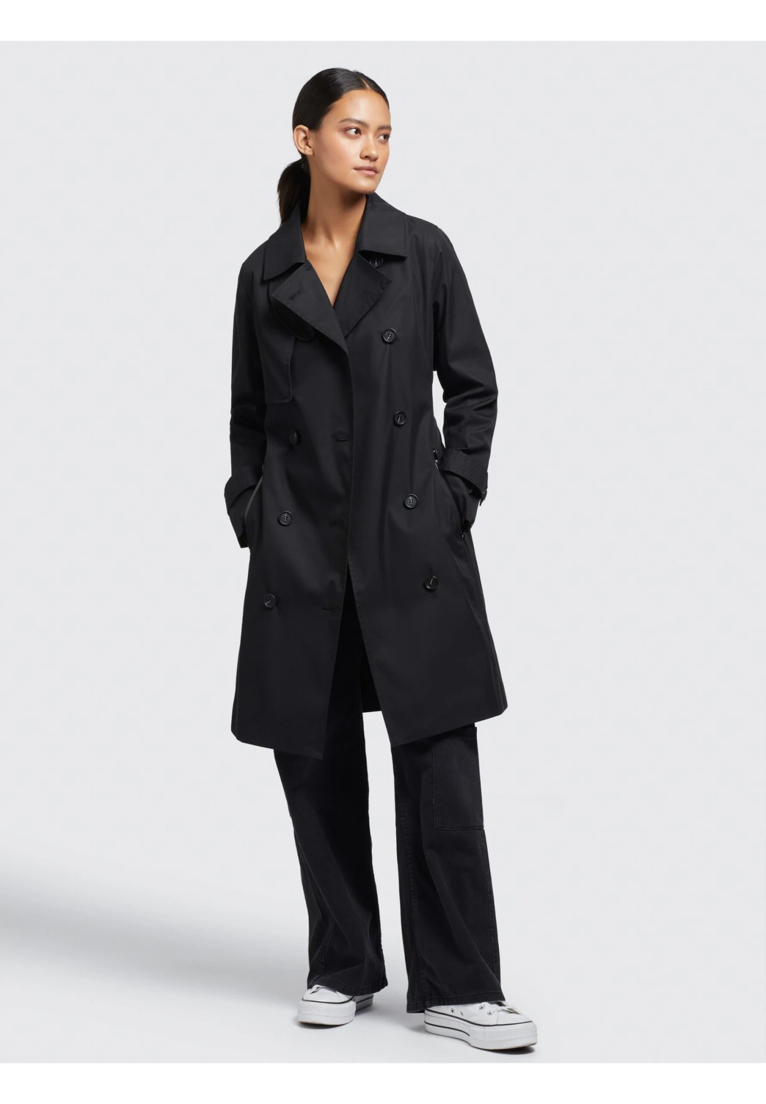Khujo Trenchcoat - Schwarz 2 Khujo Trenchcoat - Schwarz - Afbeelding 2