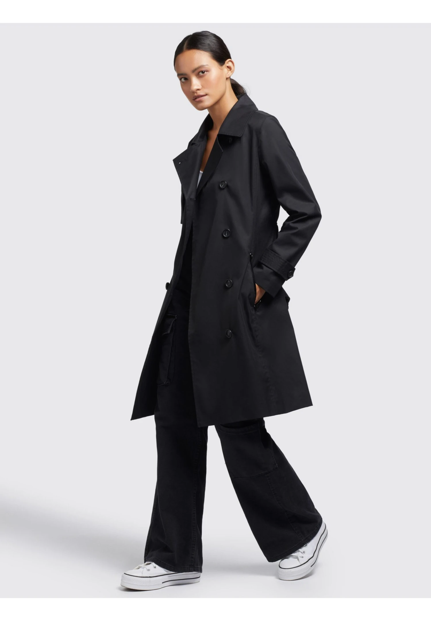 Khujo Trenchcoat - Schwarz 7 Khujo Trenchcoat - Schwarz - Afbeelding 7