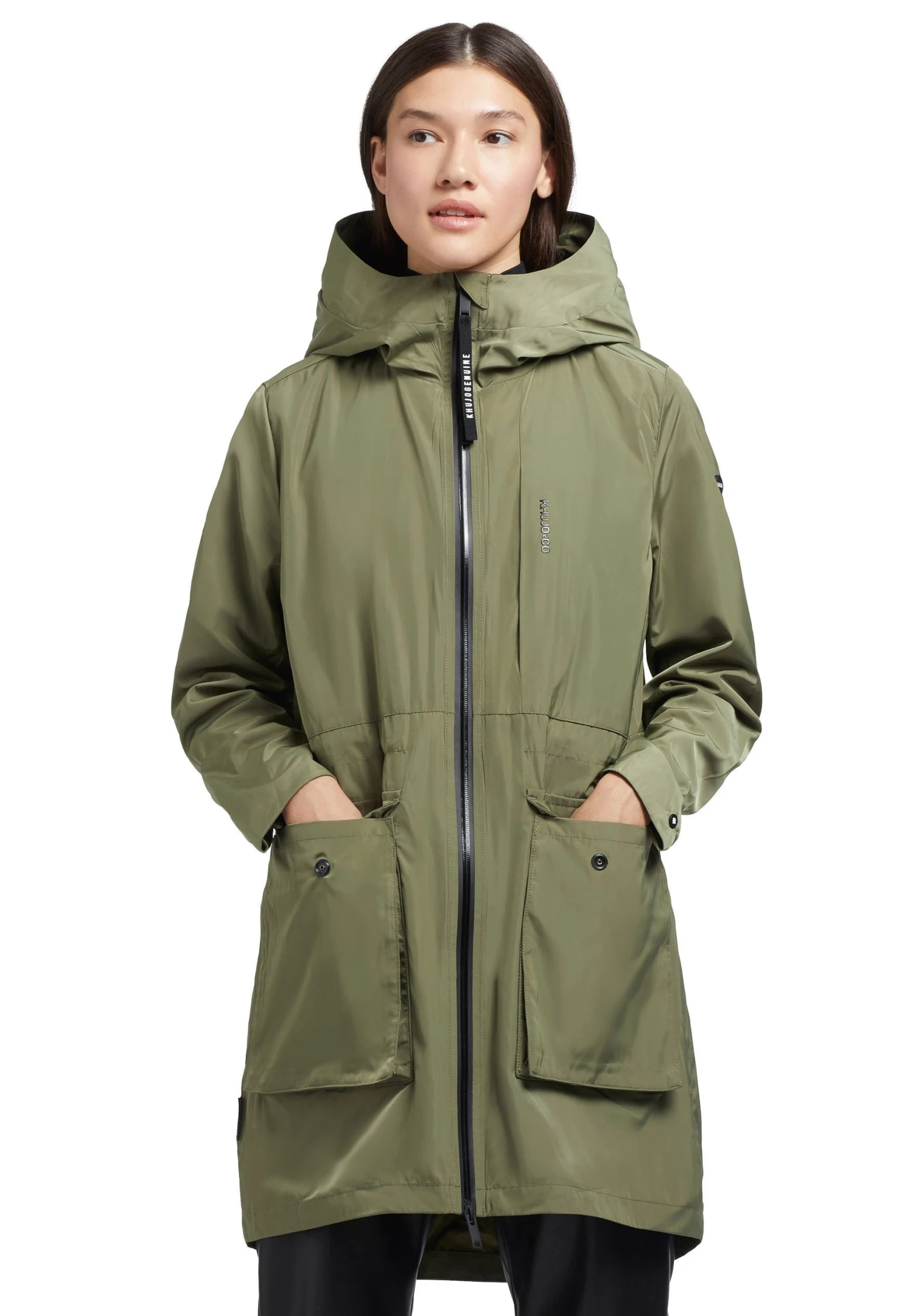 Khujo Mantel Ging - Halflange Jas - Olivgrün 8 Khujo Mantel Ging - Halflange Jas - Olivgrün - Afbeelding 8