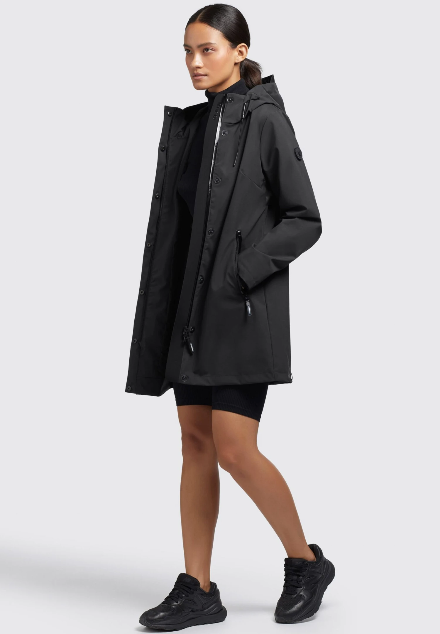 Khujo Izaf - Regenjas - Schwarz 2 Khujo Izaf - Regenjas - Schwarz - Afbeelding 2