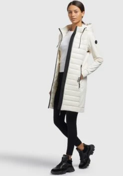 Khujo Ruth Shiny - Winterjas - Cremeweiß -Winterjas Winkel 6789b09951a94e7086d2c5bfdeed34c1