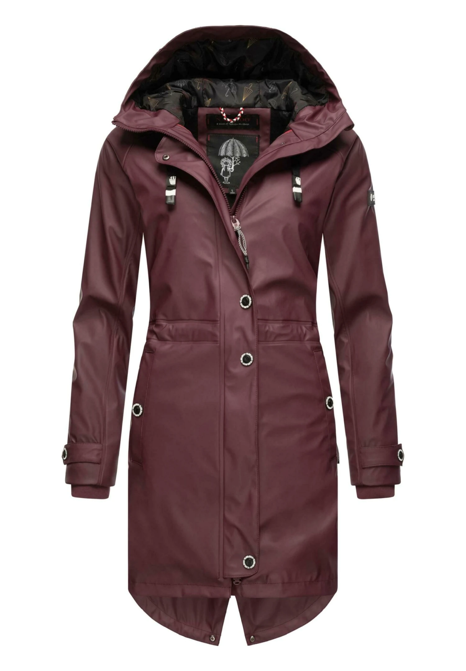 Navahoo Rainy Flower - Parka - Dark Red Melange 5 Navahoo Rainy Flower - Parka - Dark Red Melange - Afbeelding 5