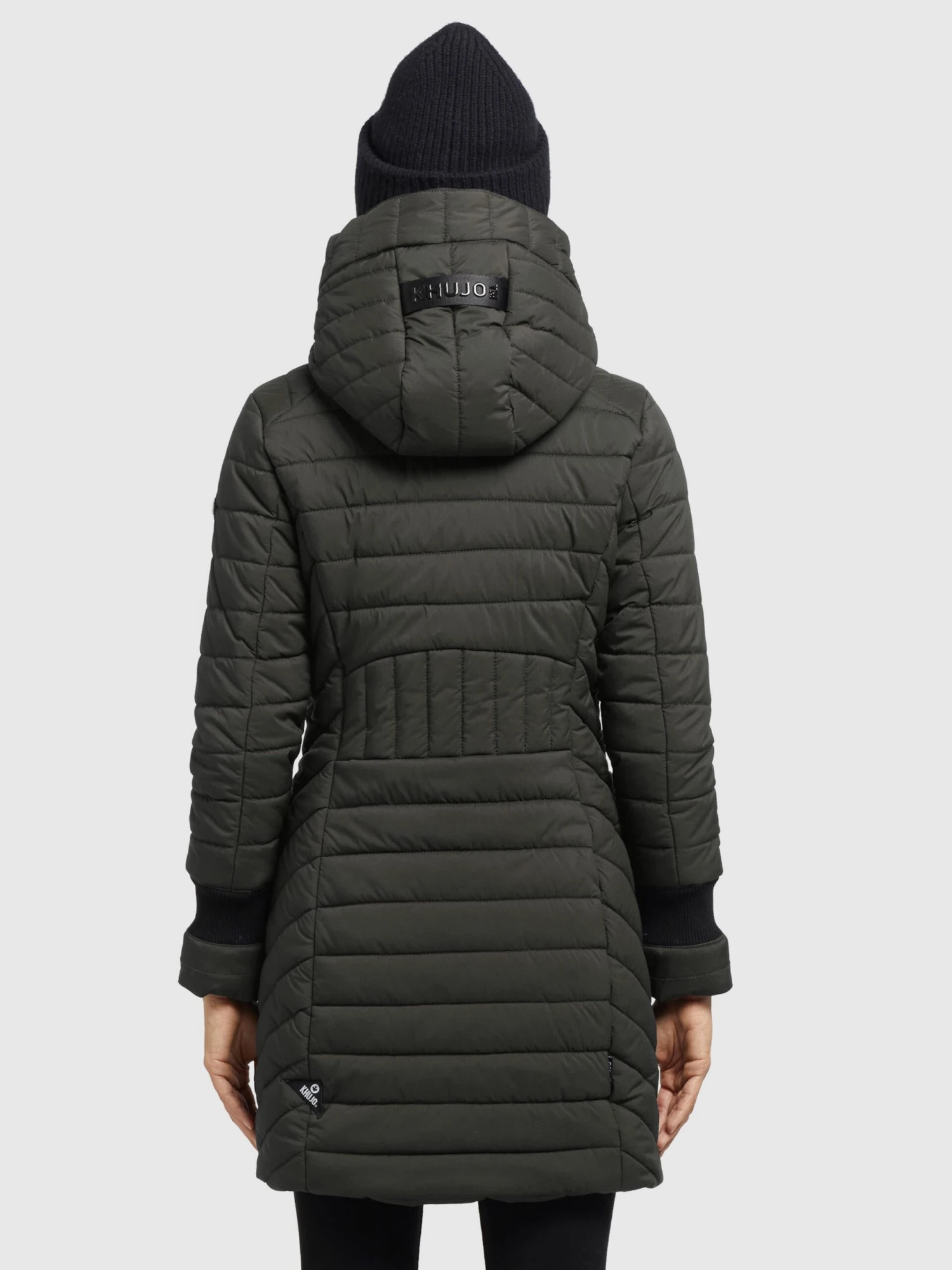 Khujo Wintermantels Wintermantel Nita Dames Kaki 4 Khujo Wintermantels Wintermantel Nita Dames Kaki - Afbeelding 4