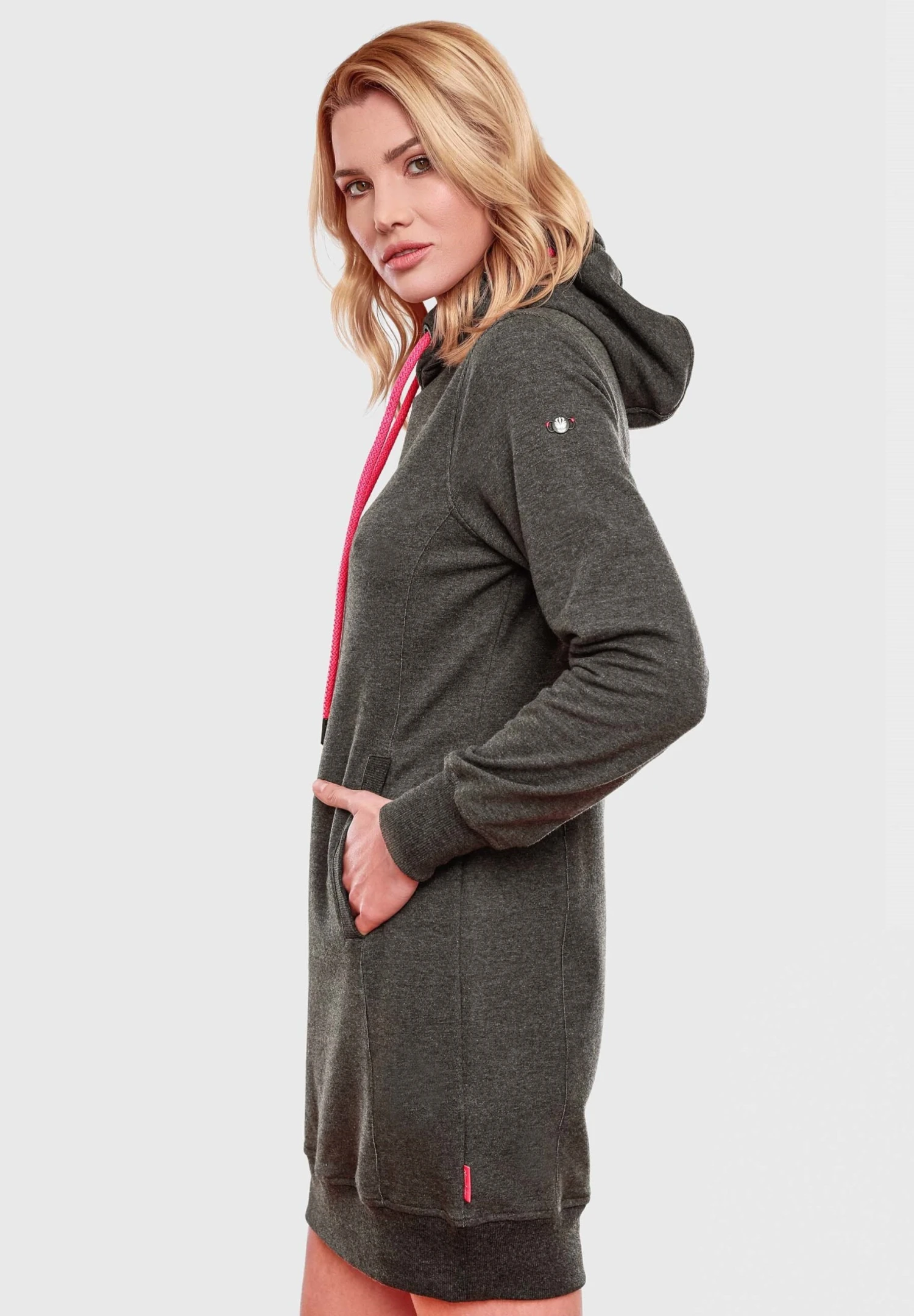 Navahoo Jurk - Dark Grey Melange 3 Navahoo Jurk - Dark Grey Melange - Afbeelding 3
