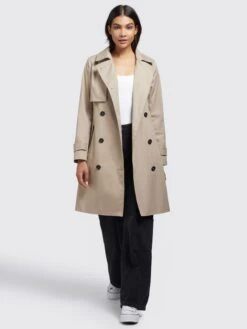 Khujo Trenchcoats Tussenmantel Sarina Dames Lichtbeige -Winterjas Winkel 8e1b2758524b98abc8d007426b47e96e scaled