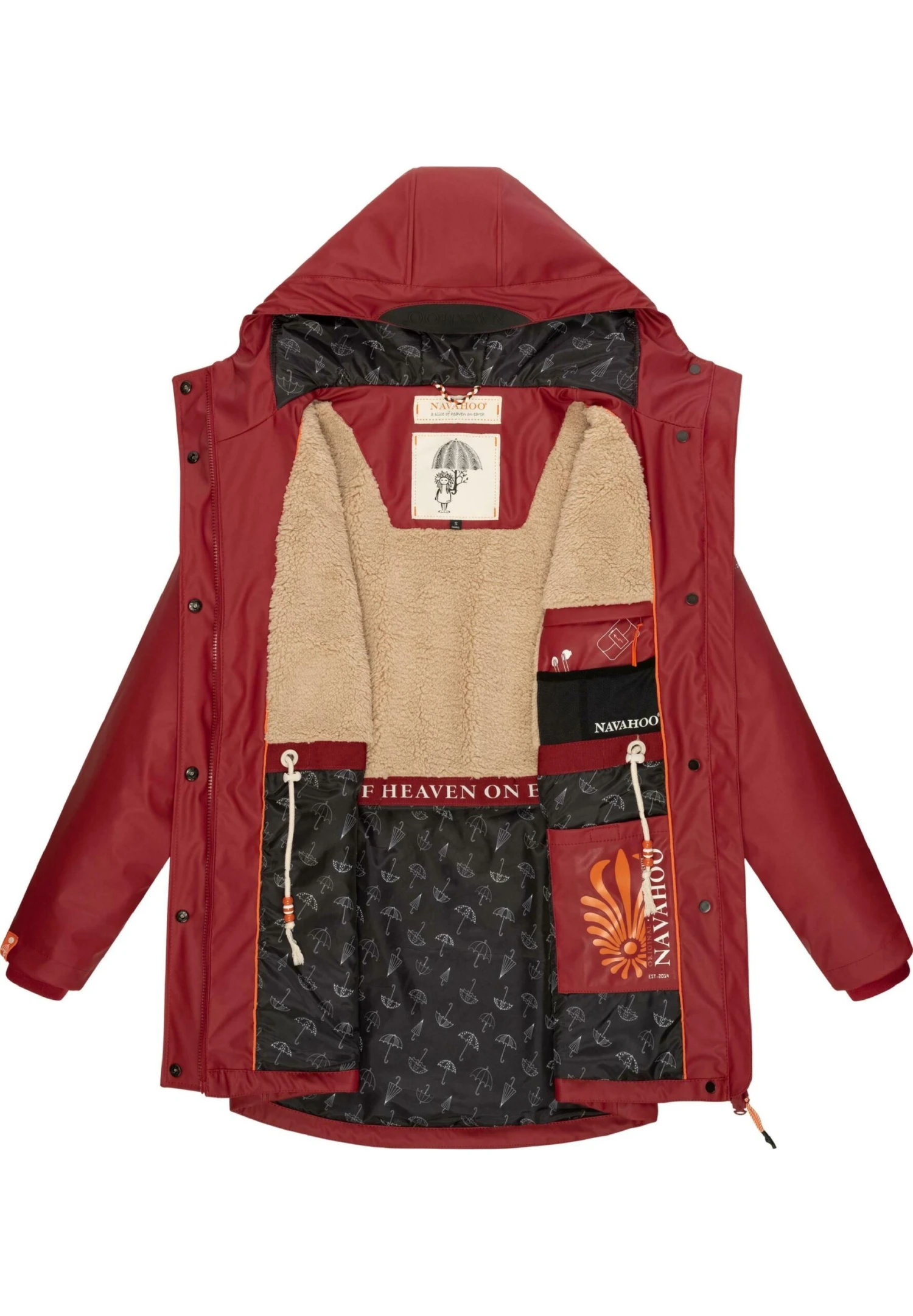 Navahoo Rainy Forest - Regenjas - Blood Red 4 Navahoo Rainy Forest - Regenjas - Blood Red - Afbeelding 4