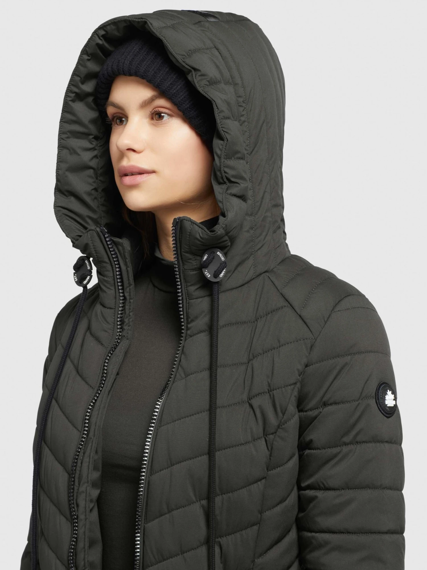 Khujo Wintermantels Wintermantel Nita Dames Kaki 7 Khujo Wintermantels Wintermantel Nita Dames Kaki - Afbeelding 7