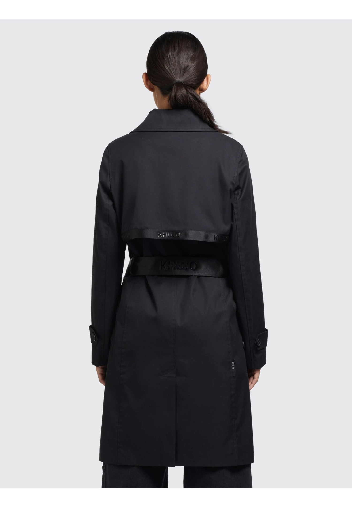 Khujo Trenchcoat - Schwarz 3 Khujo Trenchcoat - Schwarz - Afbeelding 3