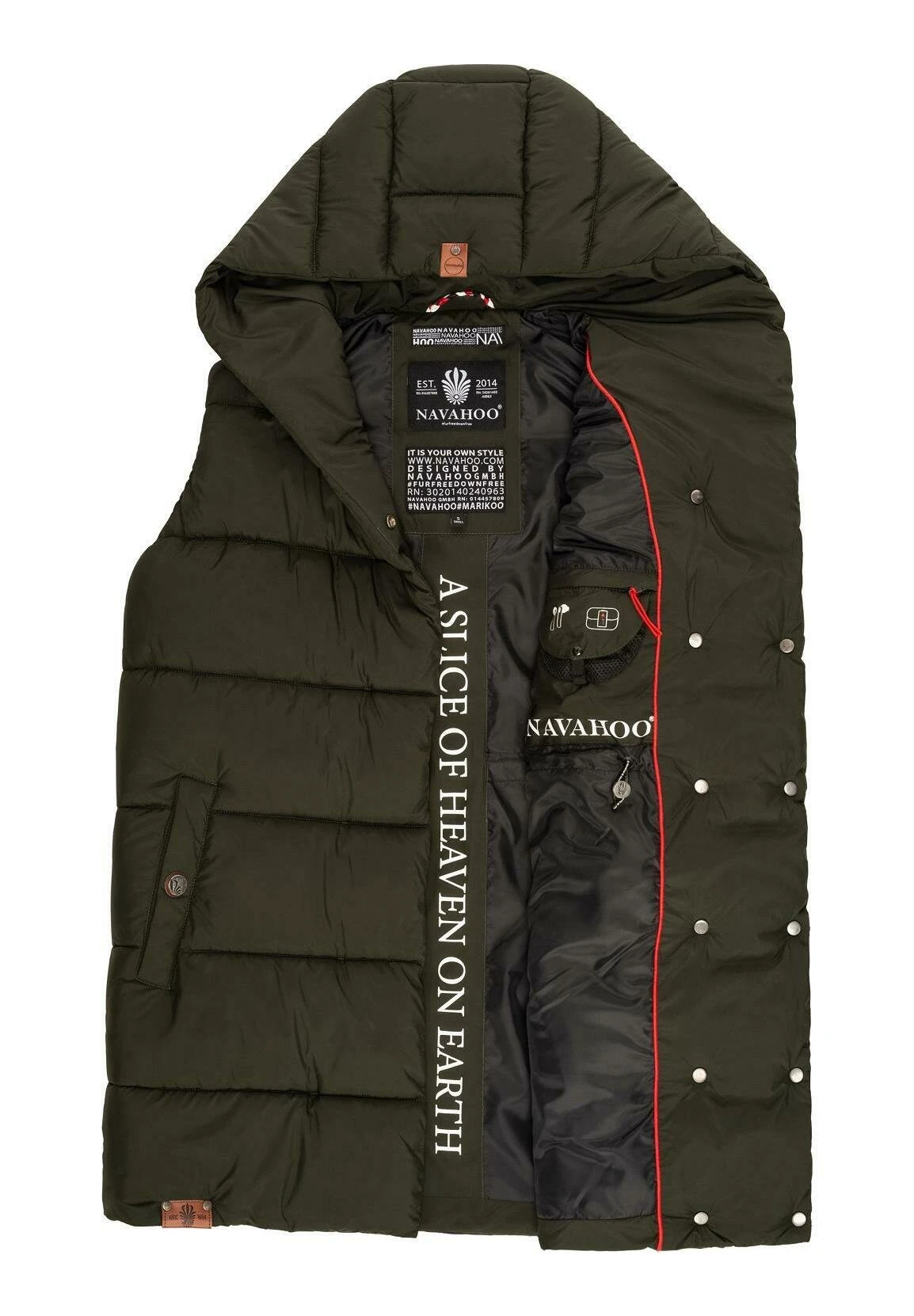 Navahoo Madilynaa - Bodywarmer - Dark Olive 5 Navahoo Madilynaa - Bodywarmer - Dark Olive - Afbeelding 5