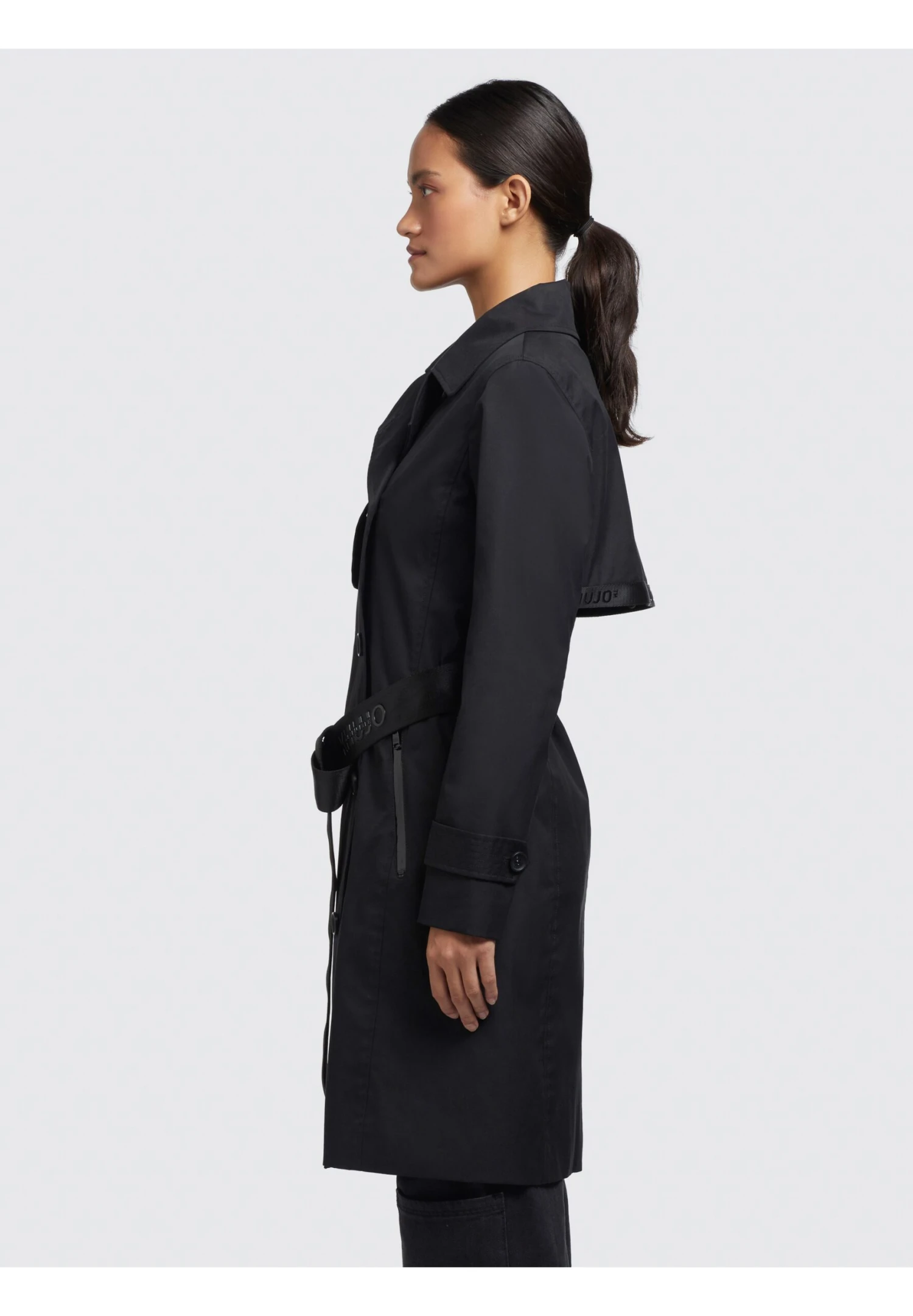 Khujo Trenchcoat - Schwarz 4 Khujo Trenchcoat - Schwarz - Afbeelding 4