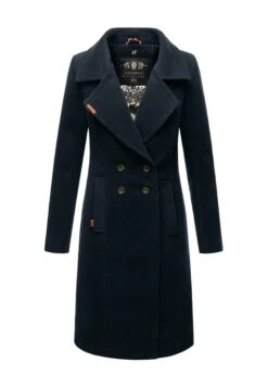 Navahoo Wooly - Halflange Jas - Dark Blue