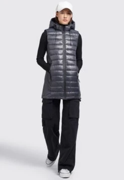Khujo Becca Shiny - Bodywarmer - Grau -Winterjas Winkel d06e3f2e9cba4de8b1fe9e80d8e38dca scaled