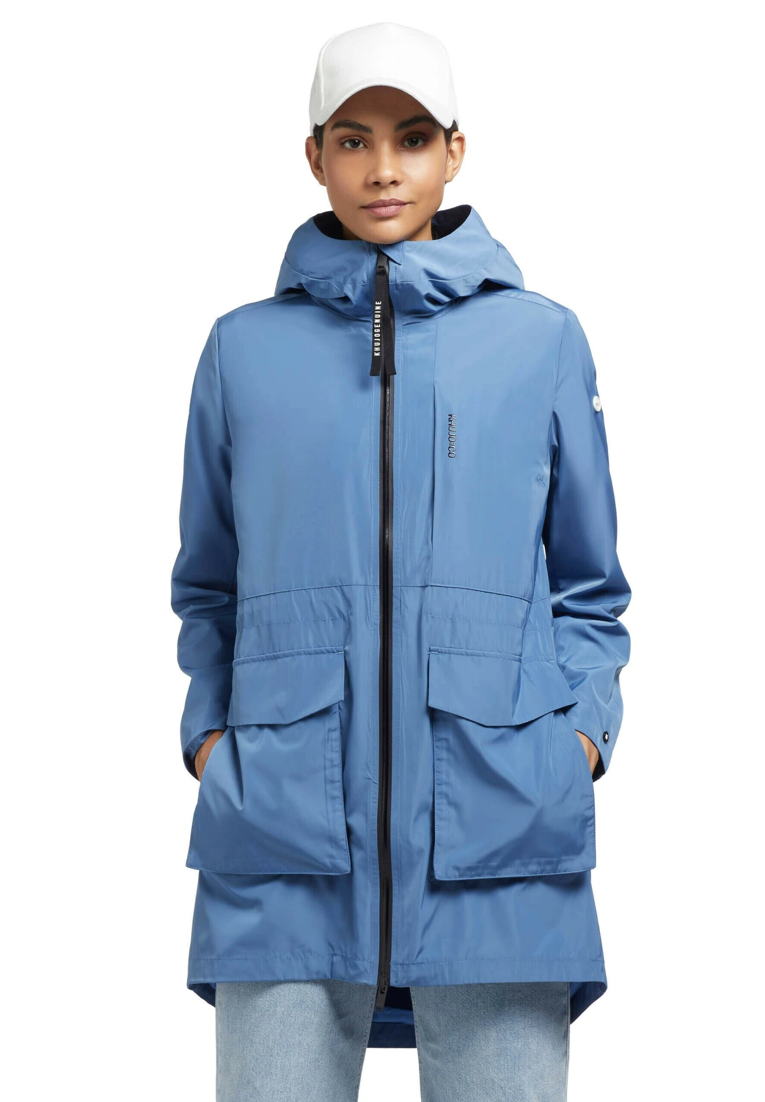 Khujo Mantel Ging - Halflange Jas - Blau 8 Khujo Mantel Ging - Halflange Jas - Blau - Afbeelding 8