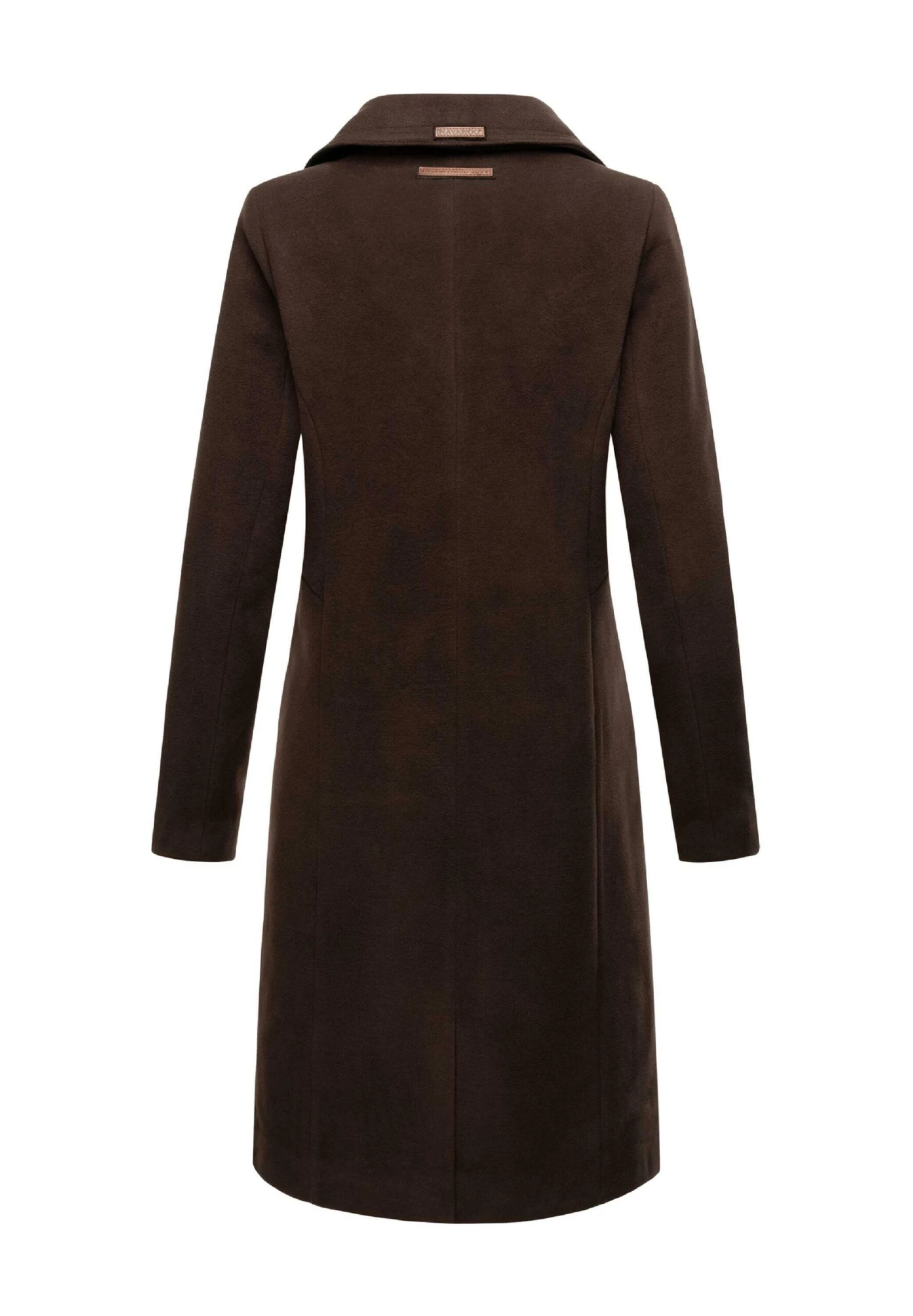 Navahoo Wooly - Halflange Jas - Dark Choco 2 Navahoo Wooly - Halflange Jas - Dark Choco - Afbeelding 2