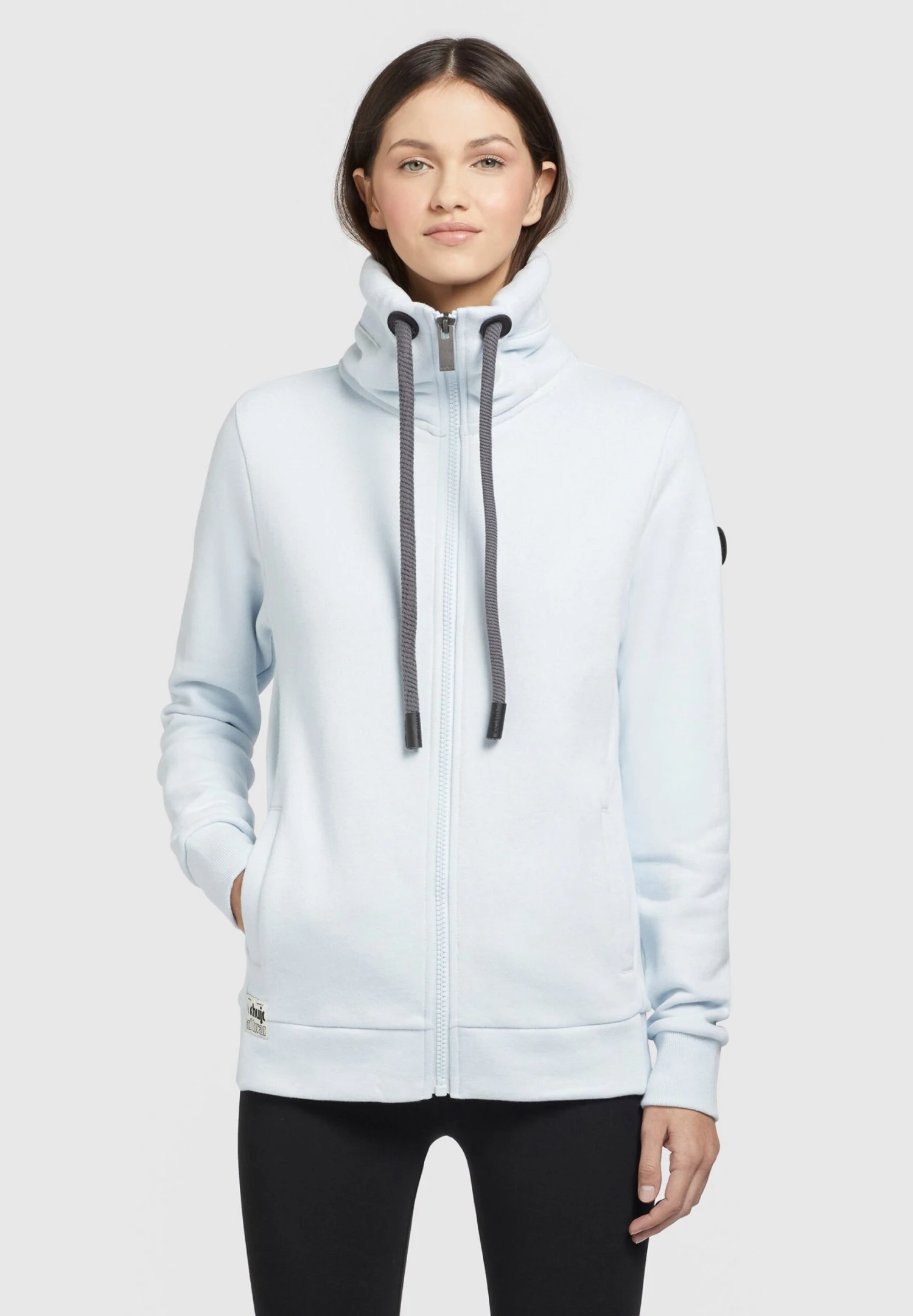 Khujo Tosta - Sweater Met Rits - Hellblau 1 Khujo Tosta - Sweater Met Rits - Hellblau