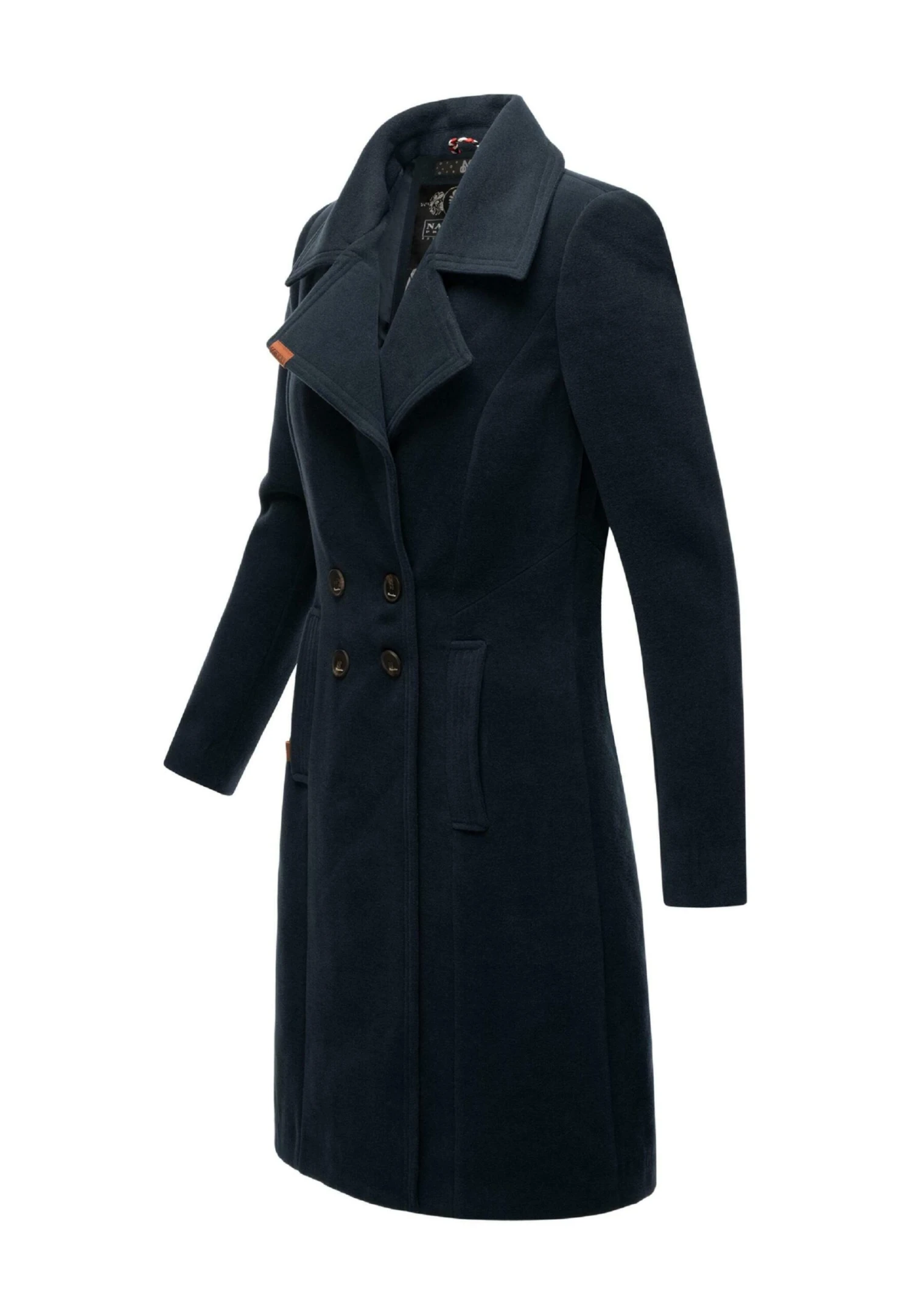 Navahoo Wooly - Halflange Jas - Dark Blue 5 Navahoo Wooly - Halflange Jas - Dark Blue - Afbeelding 5